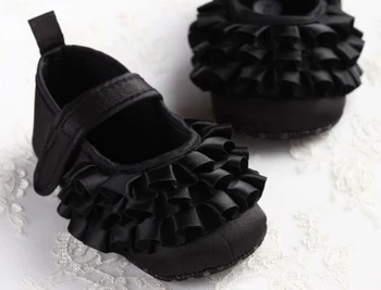 

baby shoes girls newborn blk swan satin infant shoes prewalkers little girls crib shoes Non-slip Footwear christenning wedding