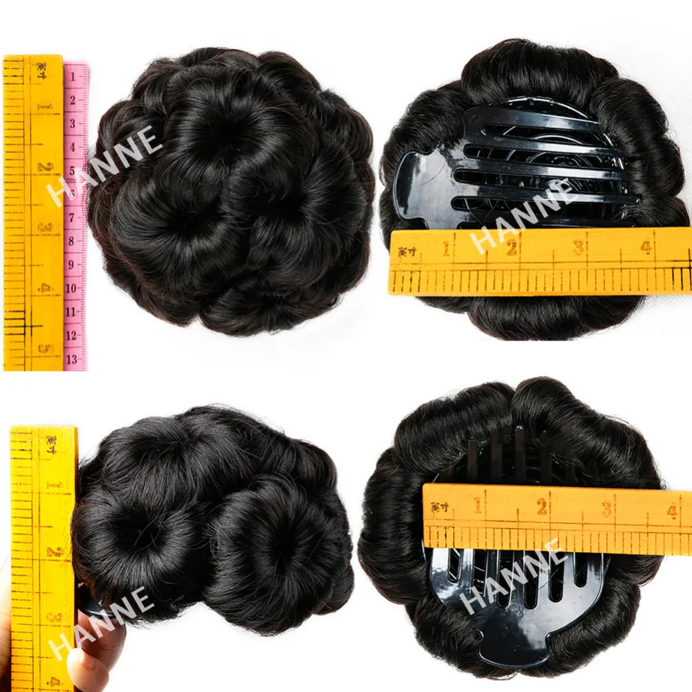 Ханне химическое волокно кудрявый шиньон Эластичная лента Scrunchie поддельные пряди для наращивания волос шиньон для создания прически