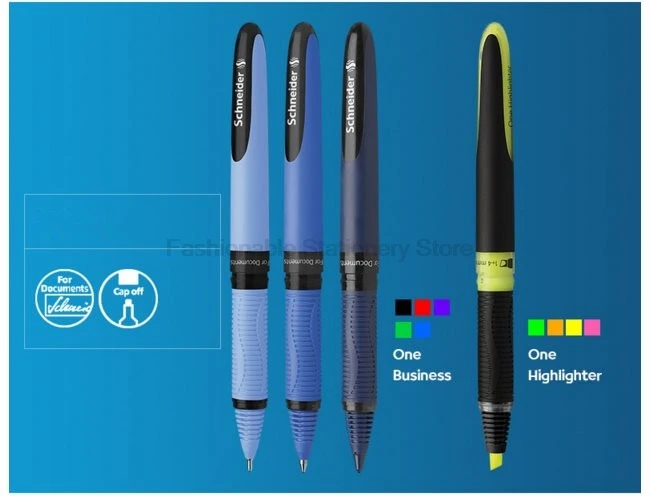 3 шт./партия Schneider Hybrid N, синие, черные, красные, зеленые чернила, 0,3 мм, 0,5 мм, гелевые ручки, Пишущие принадлежности