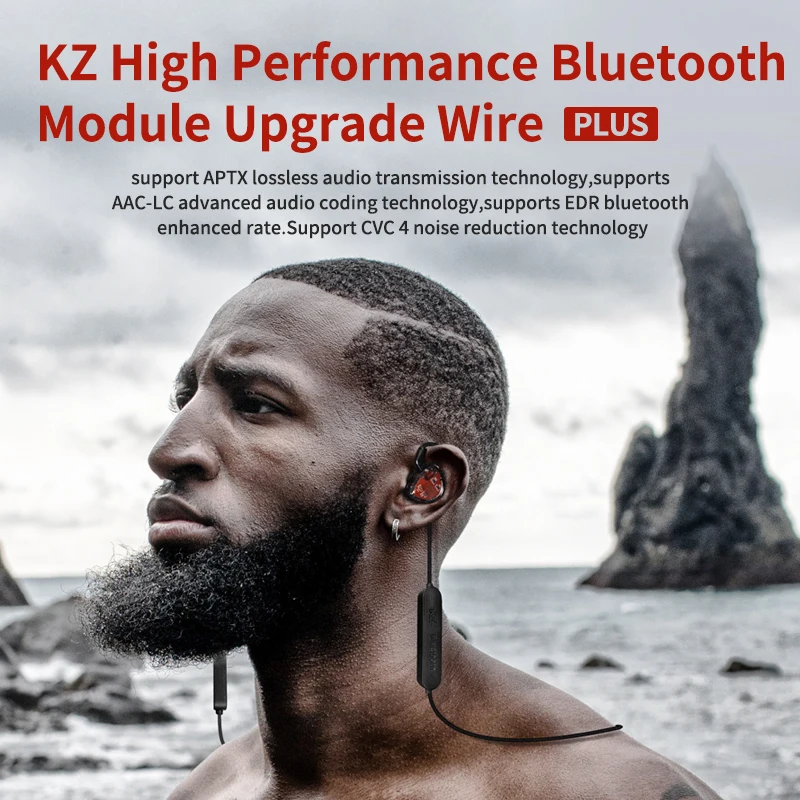 KZ Waterproof Aptx Blueooth Module 4 1 Wireless Upgrade Module Cable Detachable Cord Applies Original Headphones ZS10 ZSAZST ZS6