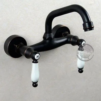 2 Hole Double Handle Faucet Wall Mounted 4 Inch Centerset Faucet