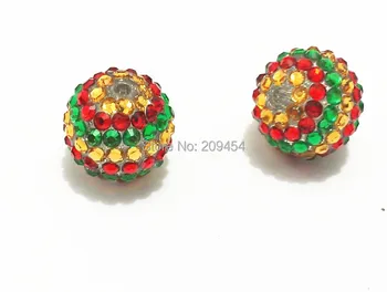 

Newest !! 22mm 100pcs/lot Christmas Stripe Resin Rhinestone Beads