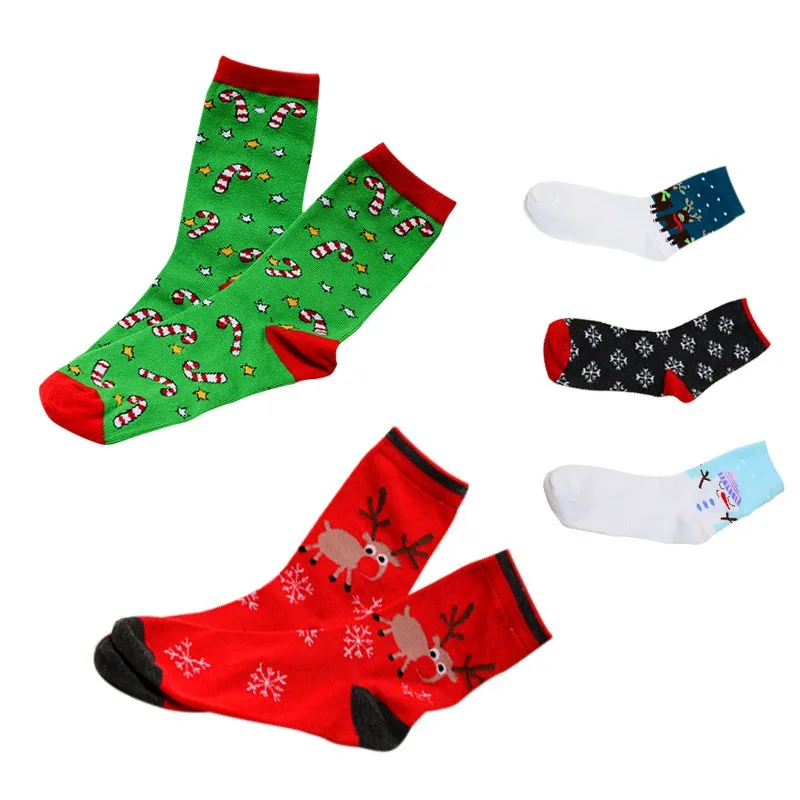 Женские Мужские новые рождественские носки спортивные мужские женские носки для активного отдыха лыжные спортивные носки забавный стиль