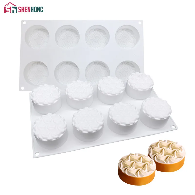SHENHONG Pop Cake Cream Flower Shape Silicone Cake Mold ...