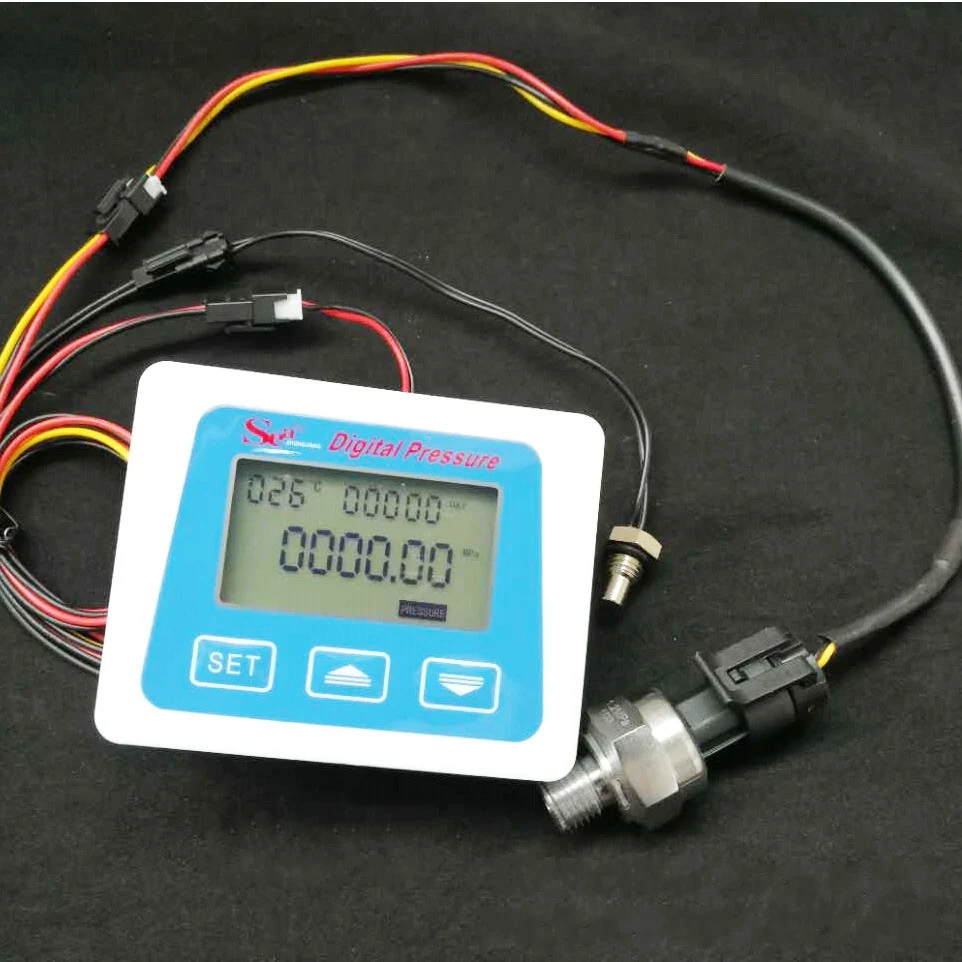 

1.2Mpa digital pressure gauge Air Water Pressure Meter transmitter piezometer manometer Tester thermometer With Sensor