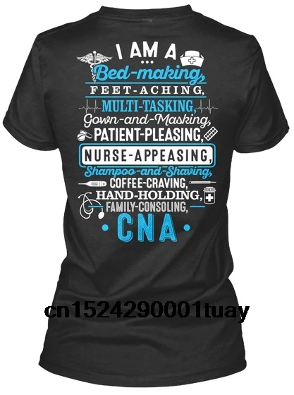 

Funny Men t shirt white t-shirt tshirts Black tee CNA Poem Shirt Gildan Women's Relaxed Tee