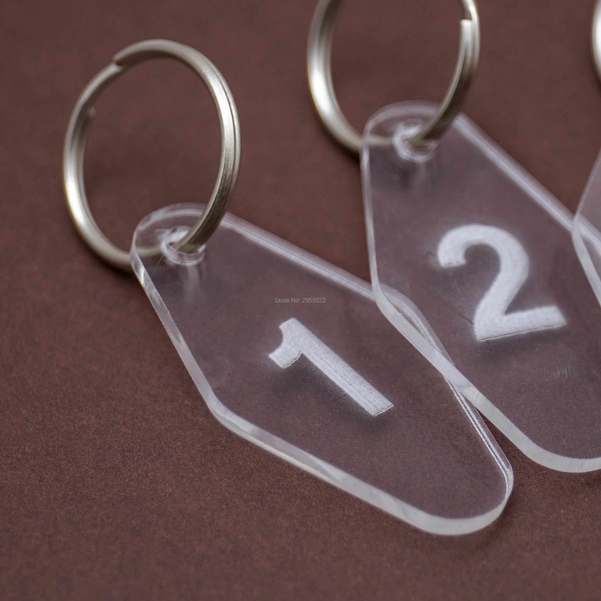

Acrylic Laser Cut Clear Keychain Numbered Key Fobs,Locker Room tags