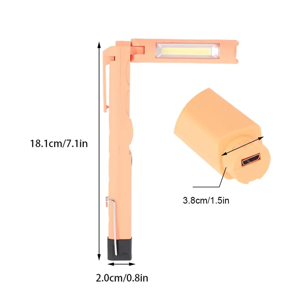 Зарядка через usb Рабочая лампа рабочих складной светодиодный аварийный фонарик свет для наружного поиск поход linterna светодиодный