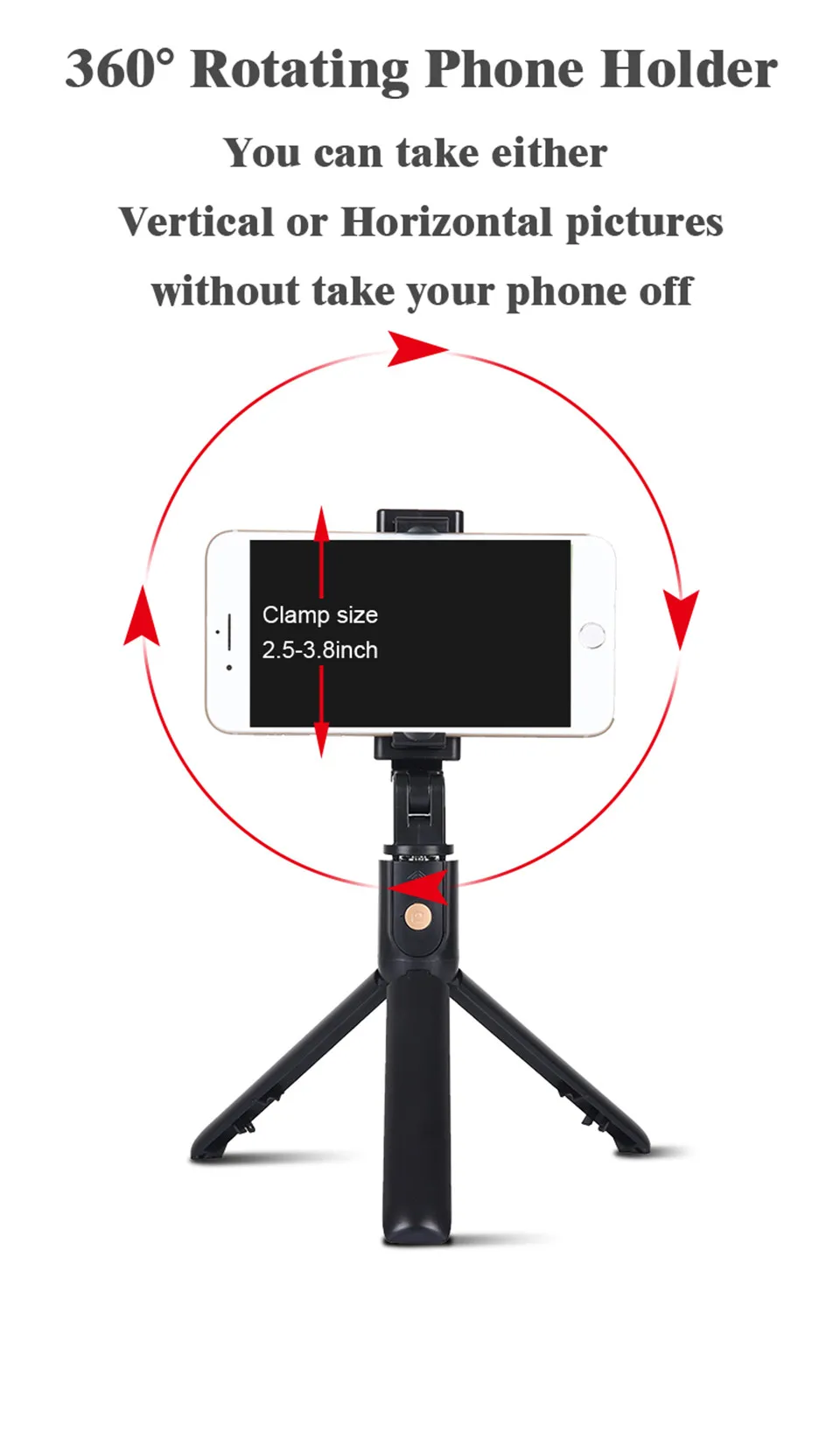 Antscope 3в1 беспроводной Bluetooth селфи палка для ios Android складной ручной пульт дистанционного спуска затвора монопод выдвижной мини штатив 39