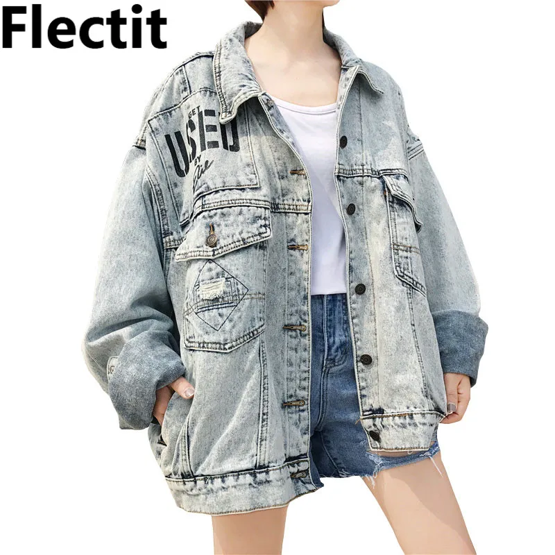 graphic jean jacket