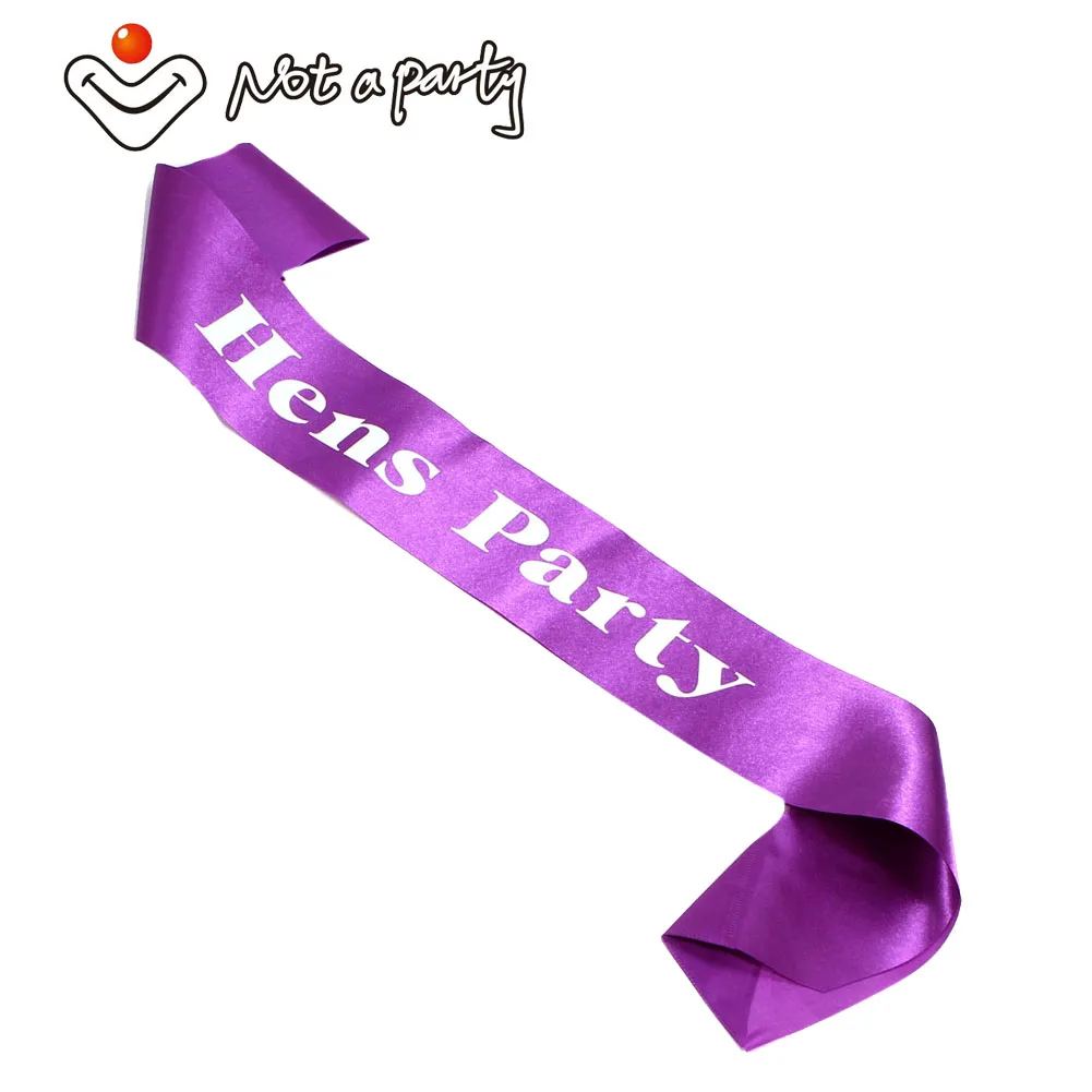 ICYANG Hot Purple/White Hen Night Stain Sashes Bachelorette Party Hen Party Sash Bride Wedding Decoration Supplies Bride To Be 