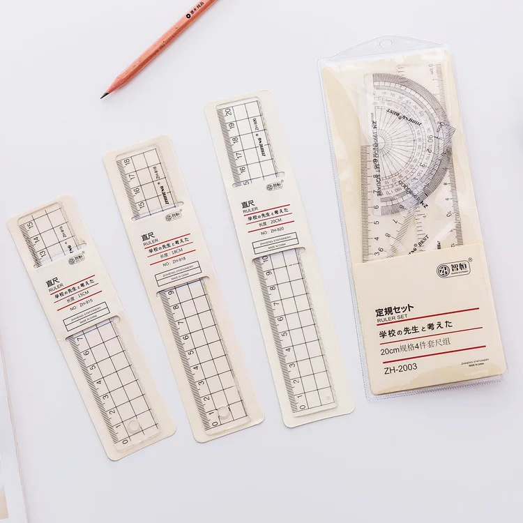 

Simple Transparent Plastic Regles Straight Ruler Drawing Templates Stationery