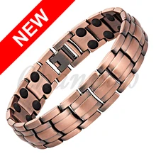 Channah 2017 Hombres Joyería 36 unids Imanes De Alta Potencia Magnética Bio Pulsera Regalo de La Joyería de Cobre Antiguo Encanto Del Brazalete Del Envío libre