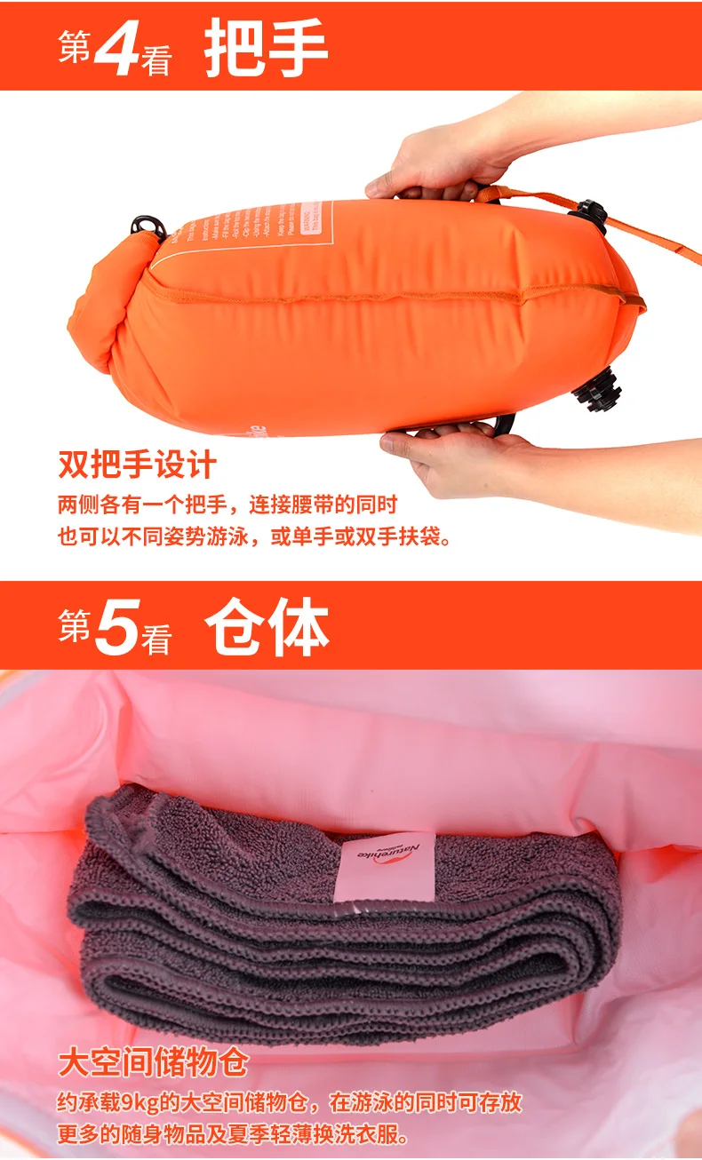 Bolsa de Mergulho à Prova Bolsas à Deriva Naturehike Camadas Bolsa Seco Inflável Bisaccate Pvc d' Água Mergulho Natação Flutuante 28l 3 12 Bolsas de água