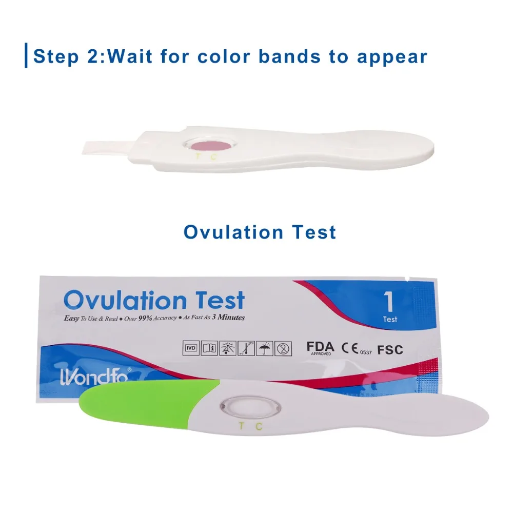 Wondfo 7 шт. тест на овуляцию мочи средний поток LH тест s комплект первый ответ комплекты овуляции, более 99% точность раннее обнаружение