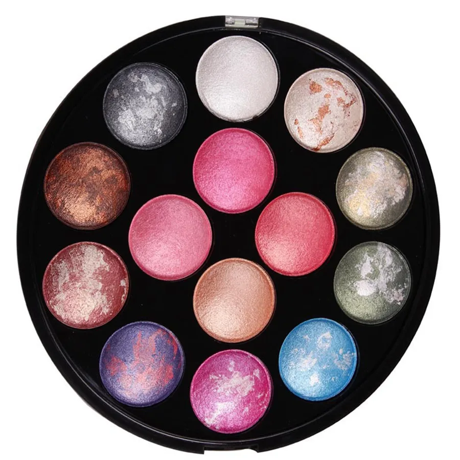 14 Colors Multifunction Round Eyeshadow Palette Brighten Shimmer