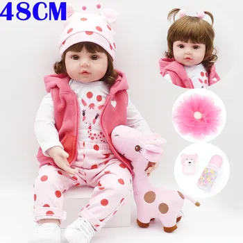 

19" 48cm reborn Boneca Realista Fashion Baby Dolls alive soft body fashion Children Birthday Gift Bebes Reborn Dolls hot sale