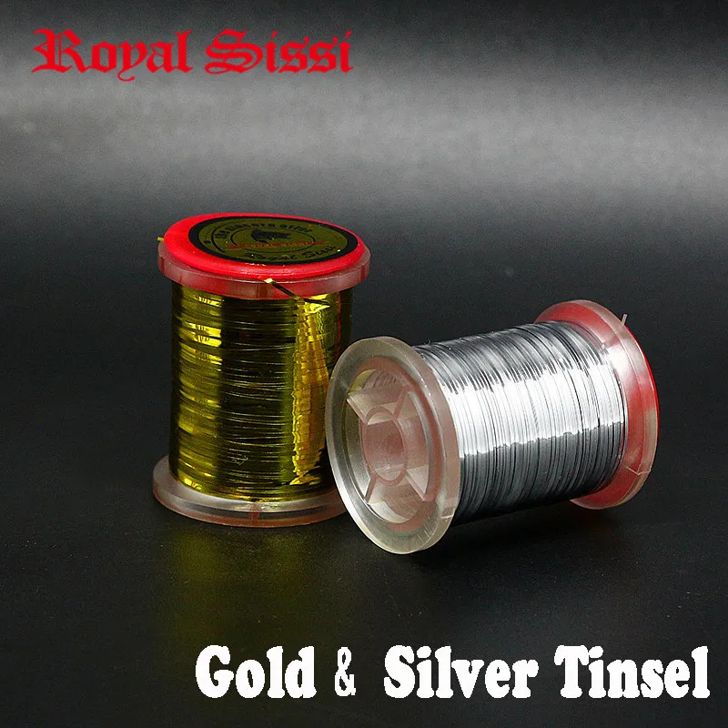 Royal Sissi 2spools gold silver flat mylar tinsel small size 0.5mm