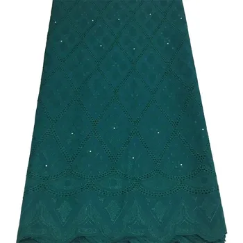 

Nigerian Lace fabrics 2019 African Swiss Voile Lace High Quality Swiss Voile Lace in Switzerland For Wedding Dress green(YD-4-19