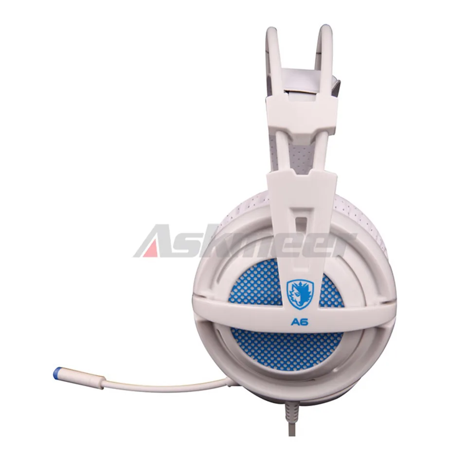 Sades A6 Computer Gaming Headphones 7.1 Surround Sound Stereo Over Ear Game Headset with Mic Breathing LED Lights for PC Gamer (8)