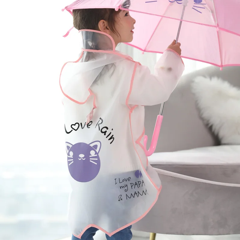 Transparent Waterproof Rain Children Raincoat Poncho Kids Windbreaker Bag for Boys Raincoats Capa De Chuva Rain Gear LZO59-1