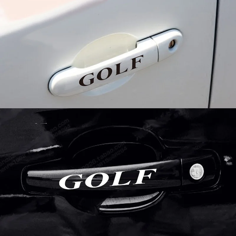 4 шт./лот автомобильные дверные ручки Стикеры для VW GOLF1 golf2 golf3 golf4 golf5 golf6 golf7 mk1 mk2 mk3