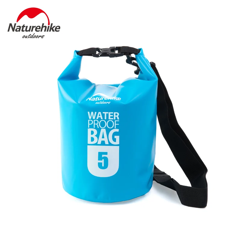 Naturehike 5L/10L/20L водонепроницаемая сумка Сверхлегкая уличная 4 цвета Мужская и женская 500D сумка для воды игрушечный набор «Дрифт» водонепроницаемая сумка для плавания - Цвет: Blue 5L