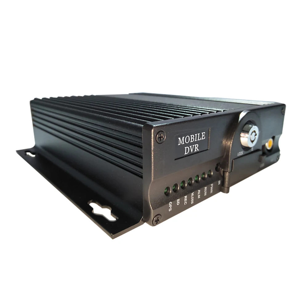4G HD audio and video input AHD 4CH 4G GPS WIFI dual SD card mobile DVR taxi / truck / train can be set low voltage protection