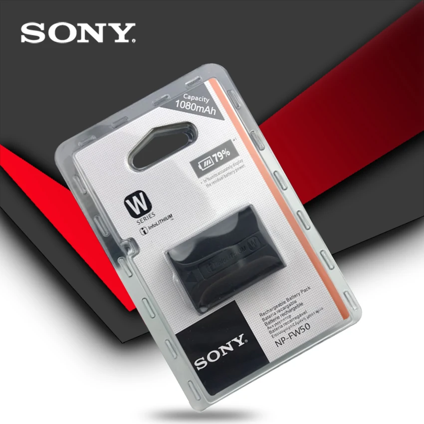 Оригинальный аккумулятор Sony NP FW50 NPFW50 с аккумулятором возможностью подключения к