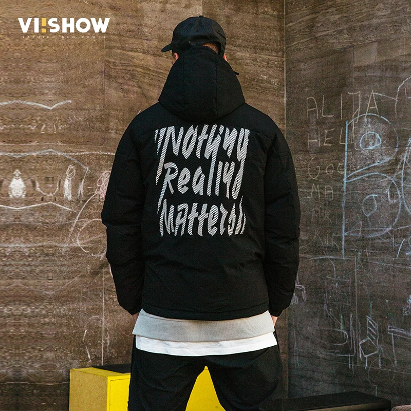 VIISHOW новинка толстые зимние мужские пуховики брендовая одежда с капюшоном черный