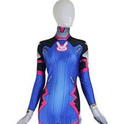 

D.VA Costume Female/Women/Girls/Lady Halloween Cosplay Dva Zentai Catsuit Lycra Spandex Digital Print D VA Bodysuit