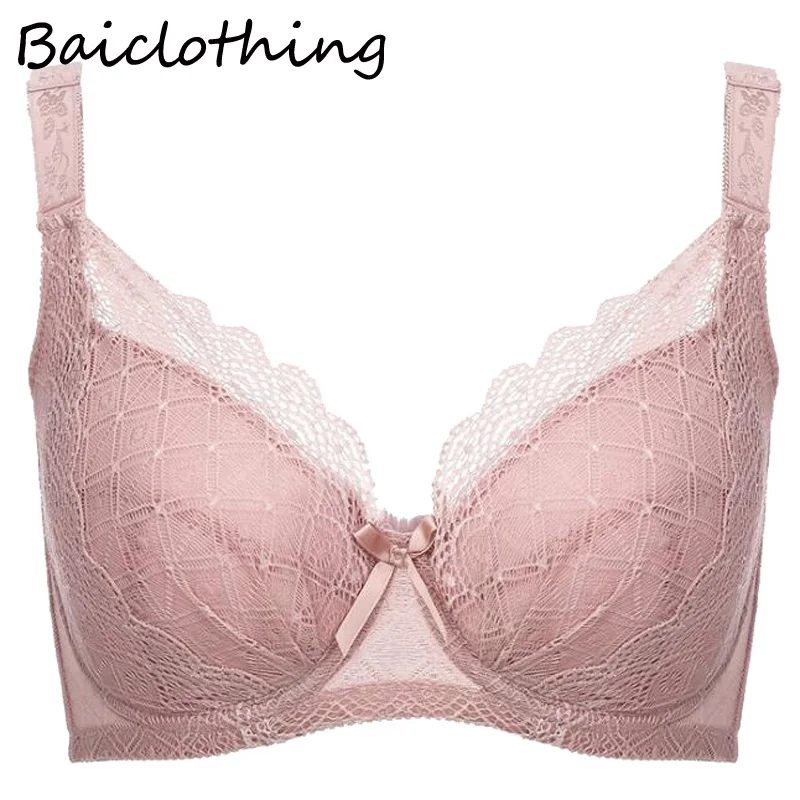 

BAICLOTHING Wholesales Womens Full Coverage Deep V Underwire Non-Padded Adjustable Bra 34 36 38 40 42 44 46 48 B C D E F