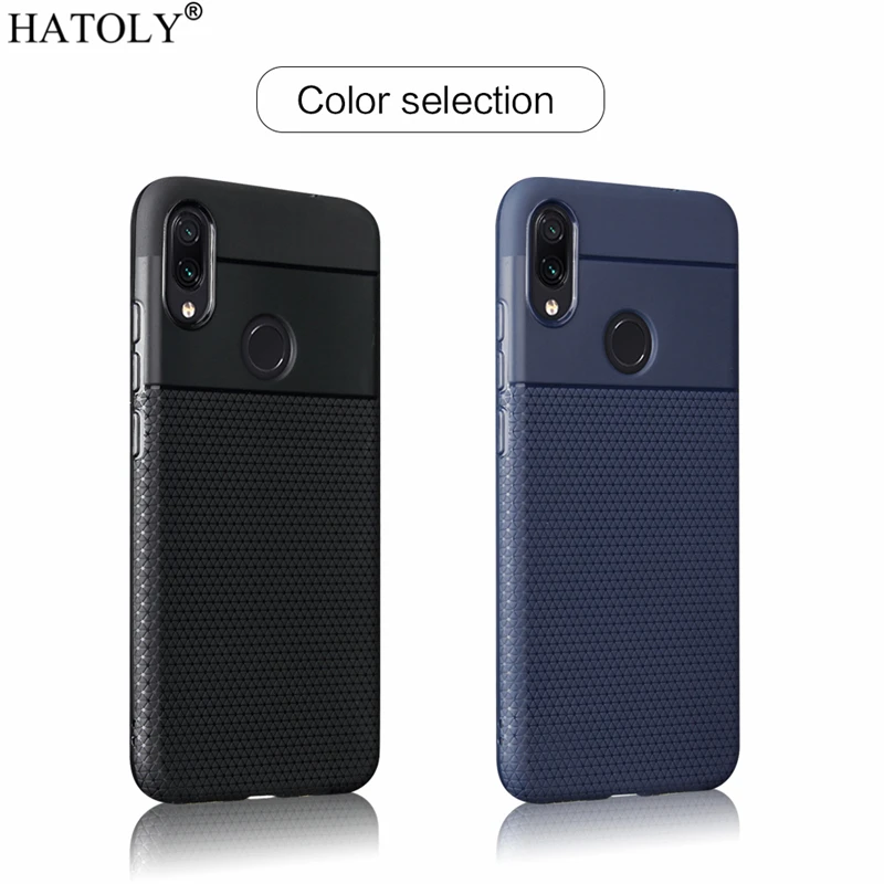 

HATOLY For Coque Xiaomi Redmi Note 7 Case Triangle Pattern Matte TPU Cover for Xiaomi Redmi Note 7 Cover Silicone Accessory