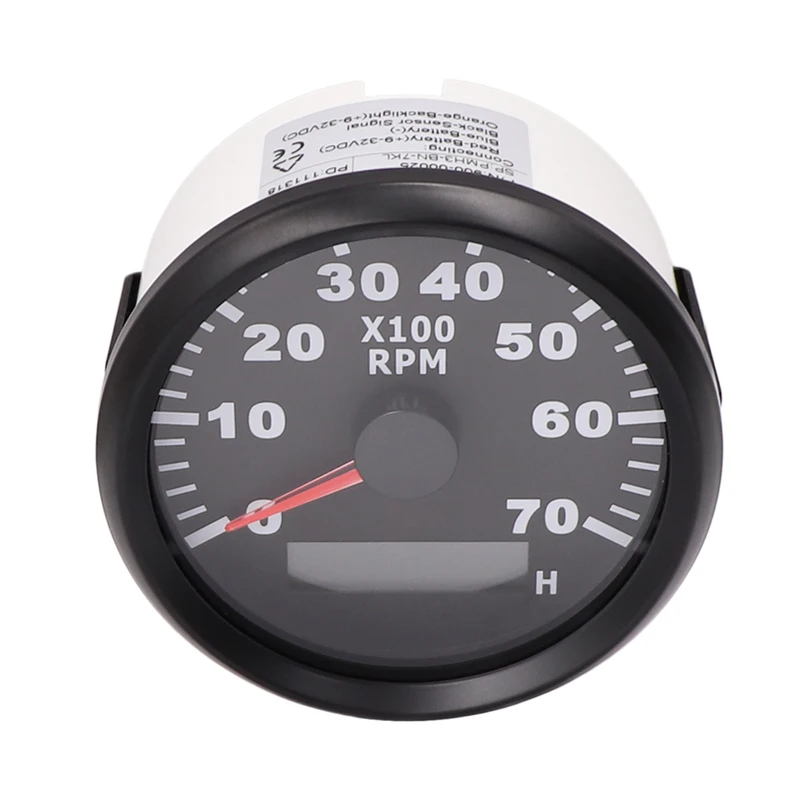 Marine Tachometer 0~9990 RPM/ 0~7000 RPM Car Truck Boat Tacho Gauge With Hourmeter fit Gasoline&Diesel Engine Motor