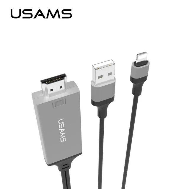 USAMS For Lightning to HDMI Adapter Cable, iOS 8pin