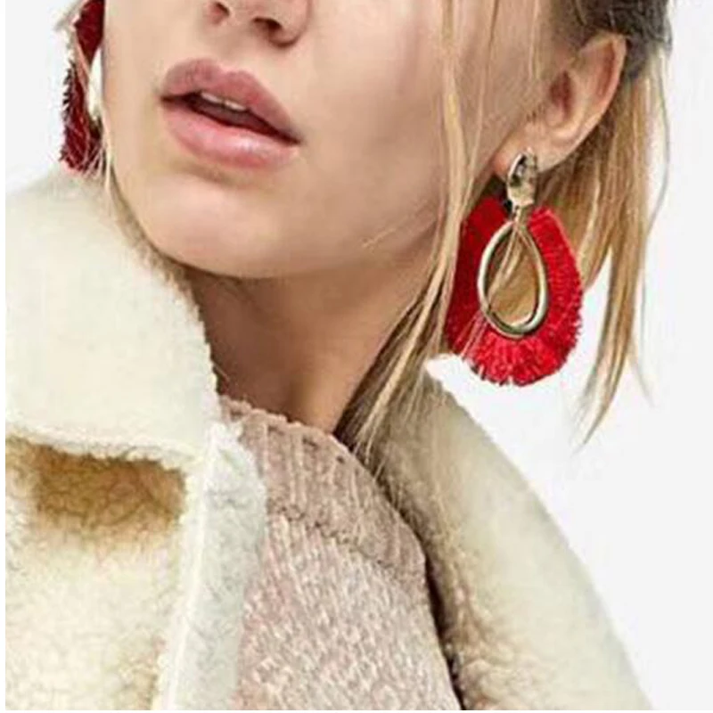 Bohemian Big Tassel Drop Earrings For Women Lady Female Fringe Handmade Brincos Statement Fashion Woman Earring 2018 Jewelry | Украшения и