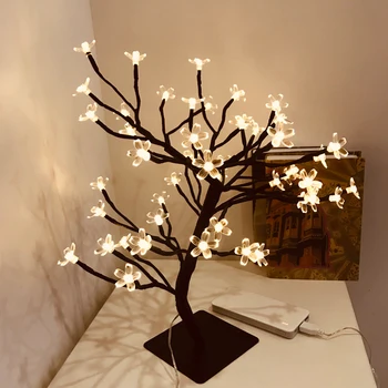 

24 36 48LED USB Tree Lamp luces led decoracion Christmas Lights Plum Blossom Night Light Wedding Home Decoration 45cm Tree Light