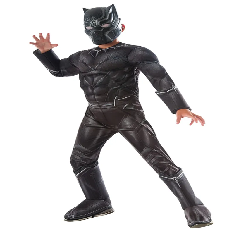 

Boys Civil War Deluxe Black Panther Costume Halloween Kids Party Cosplay