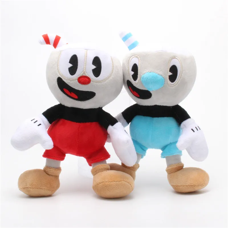 

25CM Cuphead Plush Video Game Mugman Boss the Devil Legendary Chalice Soft Stuffed Dolls Toys For Kids Birthday Christmas Gifts