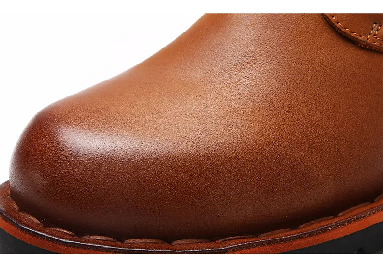 Walker/мужская повседневная обувь ручной работы из натуральной кожи; модная дизайнерская обувь для отдыха на плоской подошве; Роскошная брендовая мужская обувь коричневого цвета