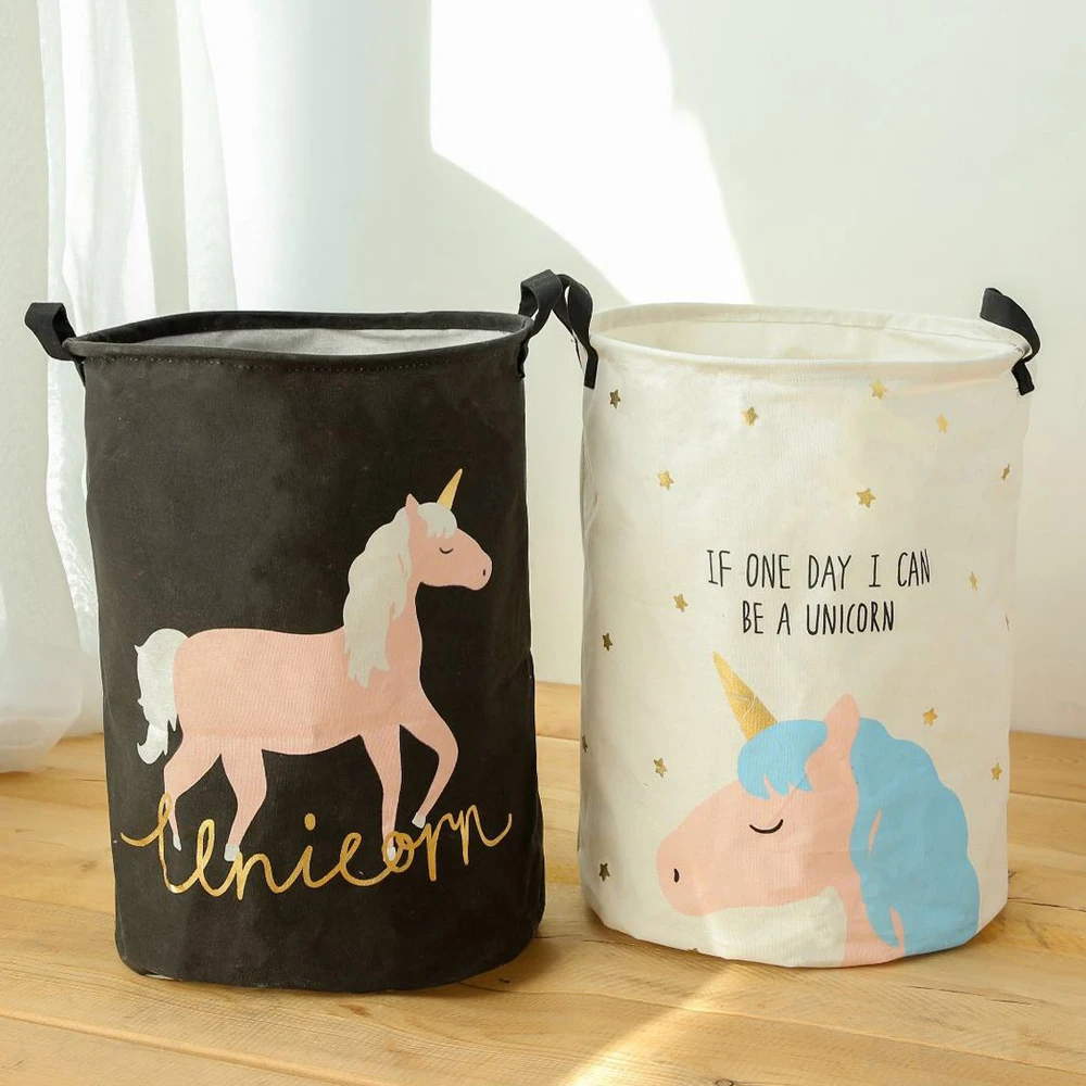 unicorn storage baskets