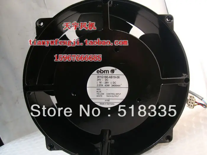 

Free Shipping! The original German ebm W1G180-AB19-06 24V 20070 axial fan ultra-violence inverter fan