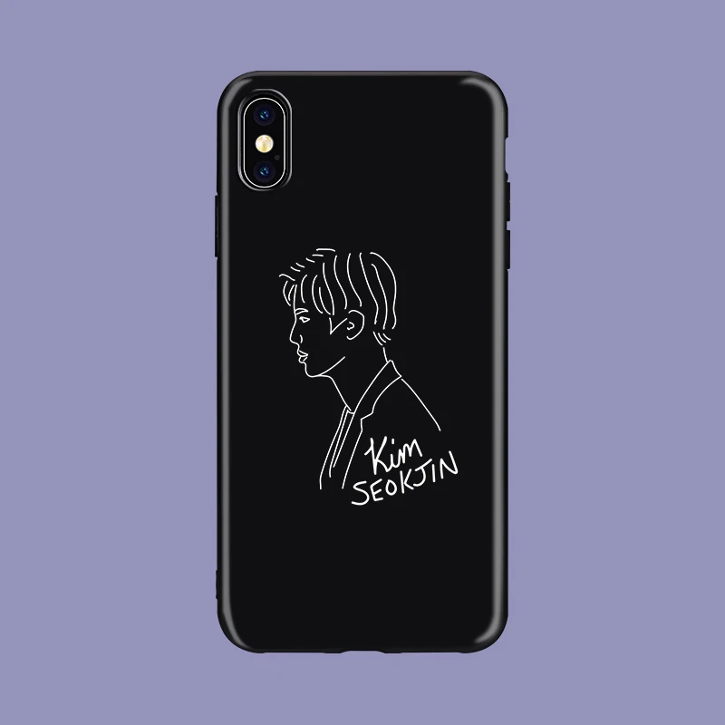 Euphoria Boys KPOP Mans мягкий силиконовый черный чехол для телефона чехол для iPhone 5 5S SE 6 6s 7 8 plus X Xs XR MAX kim namjun seokjin