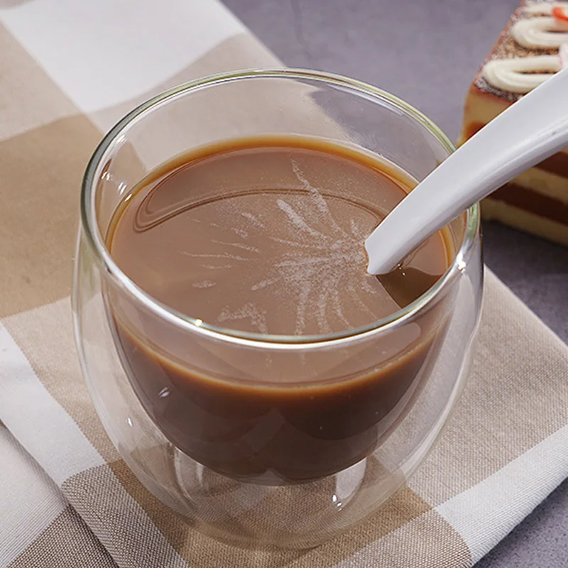 Термостойкая пивная чашка для молочного кафе, 1 шт., 80-650 мл, коктейльное стекло es с двойными стенками, креативная кофейная чашка для сока