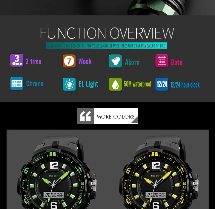SKMEI Роскошные Брендовые мужские часы, многофункциональный светодиодный цифровой кварцевые наручные часы, мужские модные водонепроницаемые спортивные часы, мужские часы