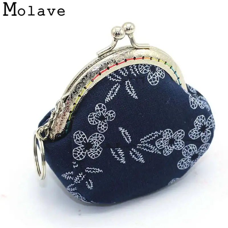 Naivety Cotton Fabric Coins Purses Flower Prints Coin Purse Small Ring