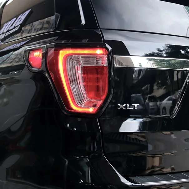2pcs BLACK COLOR ABS chrome Rear Tail 