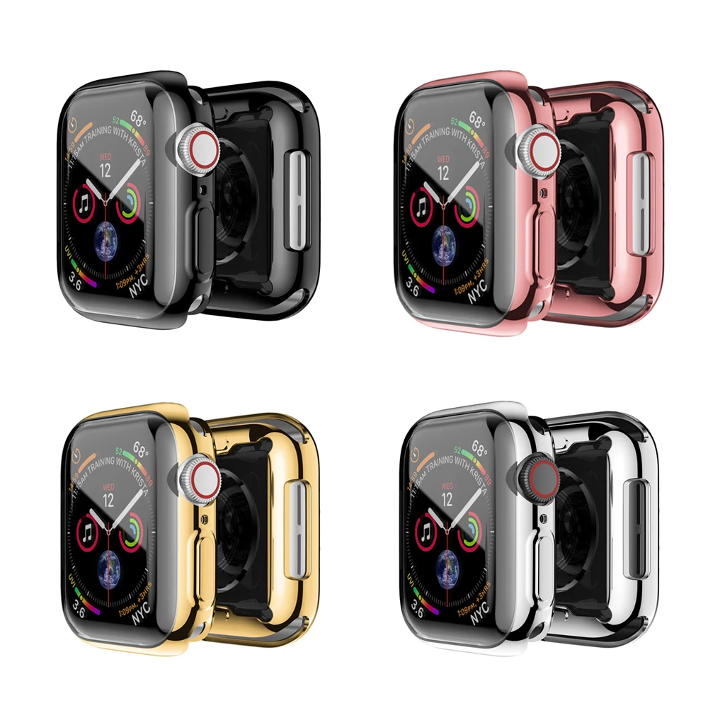 Прозрачный чехол для Apple Watch Series 3 2 1 38 мм 42 мм 360 полностью мягкий прозрачный ТПУ защитный чехол для iWatch 4 44 мм 40 мм