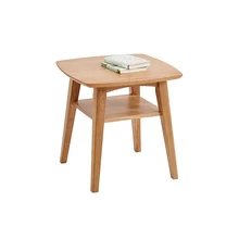 Скандинавский цельный деревянный журнальный столик дуб стол для переговоров диван боковой стол японский стиль углы простая гостиная лампа настольная
