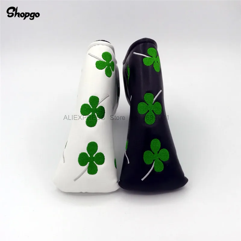 [2 цвета] Lucky Clover Blade Golf Putter крышка головки ПУ кожаный чехол для гольфа спортивные аксессуары для гольфа талисман новинка подарок